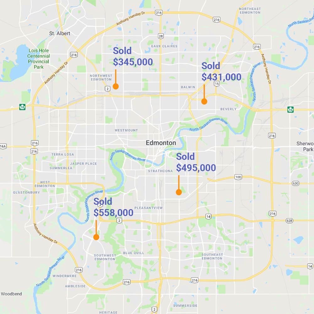 Map of Edmonton